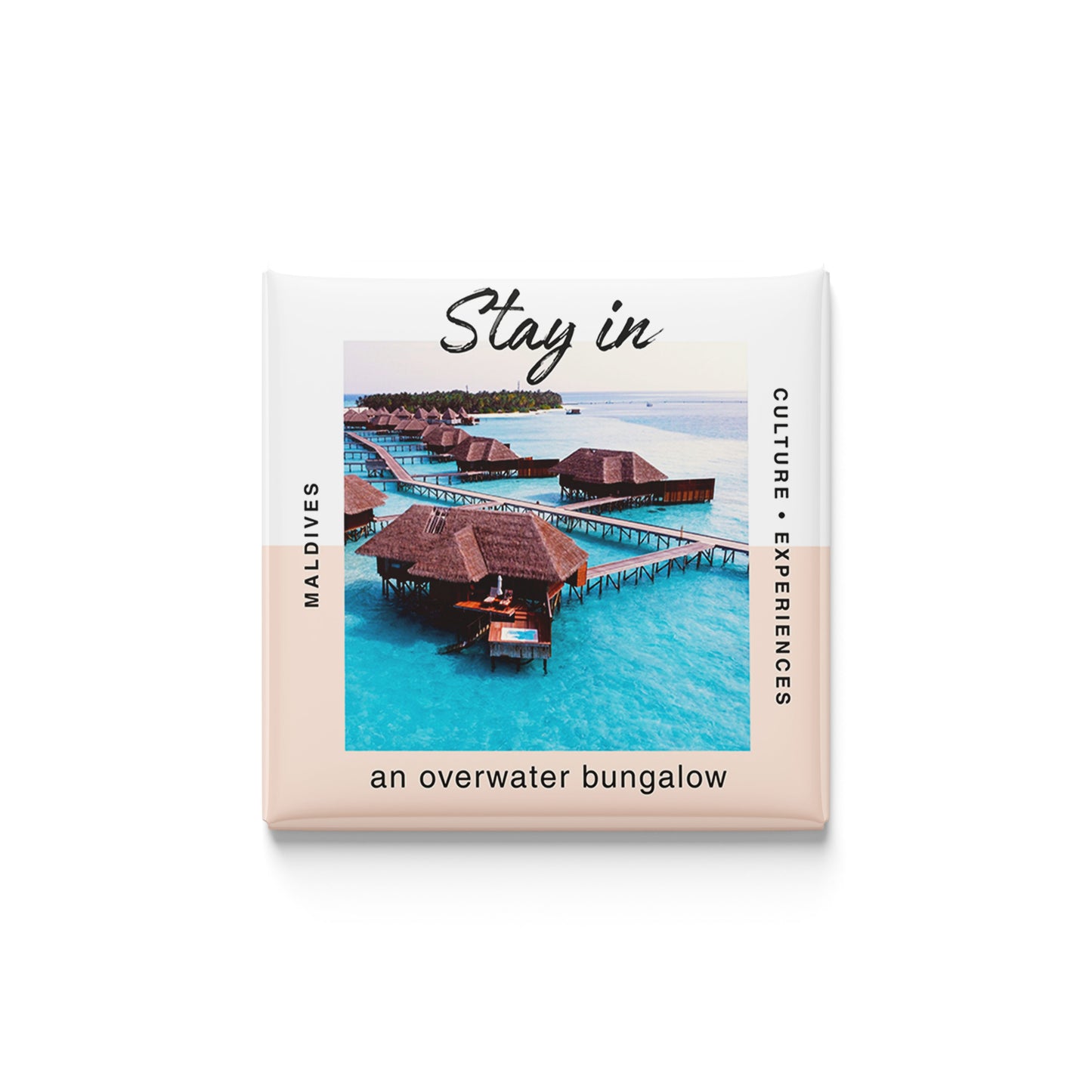 Overwater Bungalow in Maldives Magnet