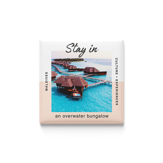 Overwater Bungalow in Maldives Magnet
