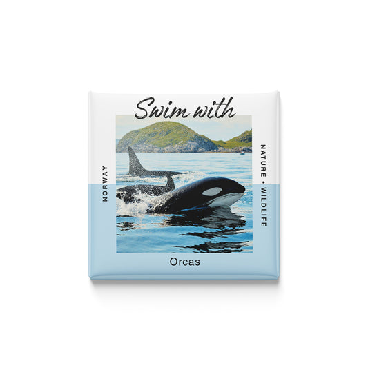 Swim with Orcas Magnet